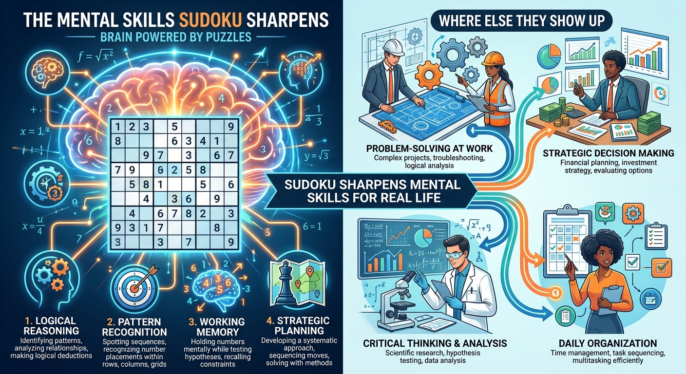 The Mental Skills Sudoku Sharpens and Where Else They Show Up